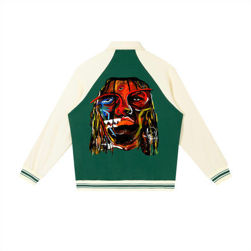 Abstract Sco Raglan Sleeve Baseball Jacket