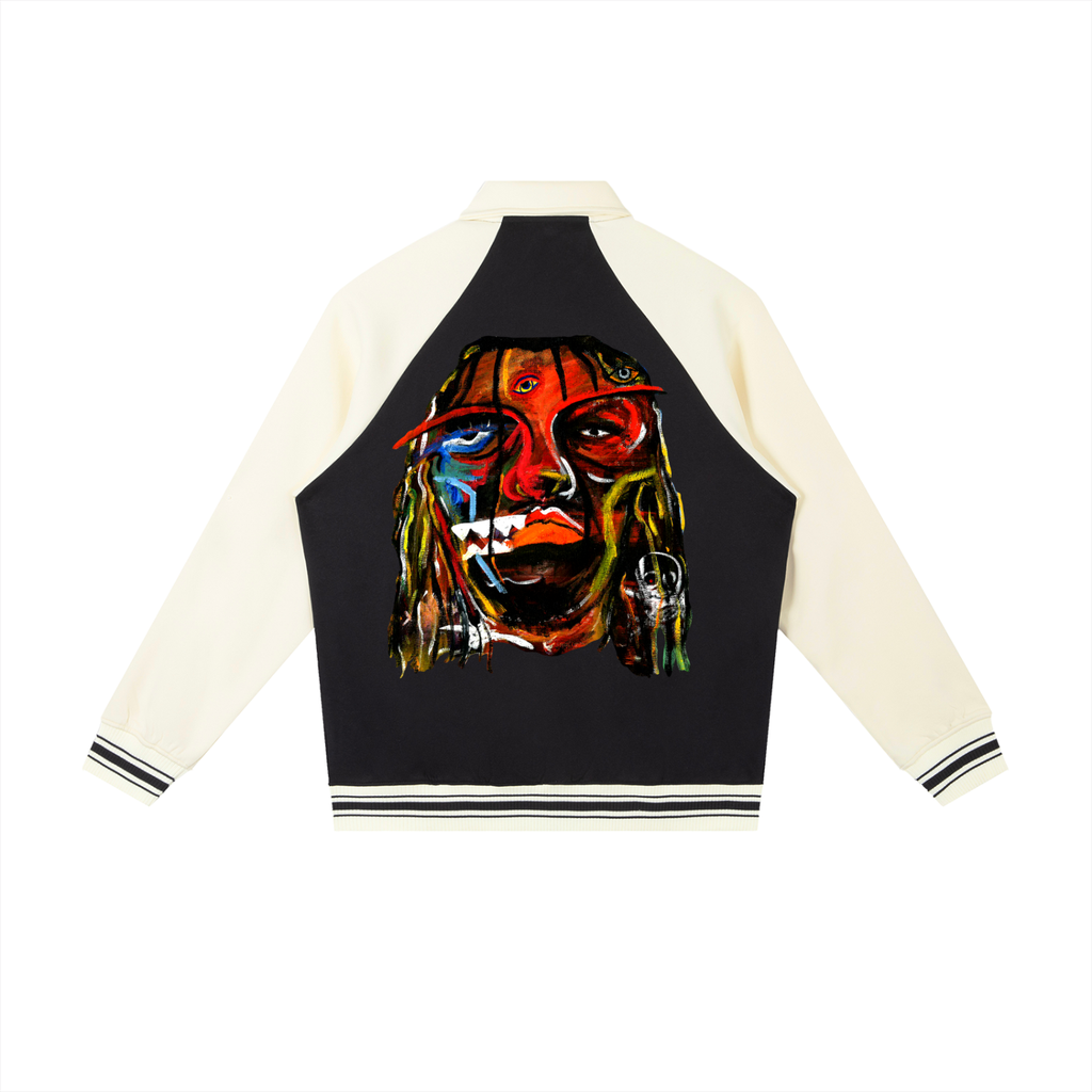 Abstract Sco Sleeve Baseball Jacket