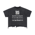 Play With Something Safe Vintage Wash Boxy Distressed Hem T-Shirt
