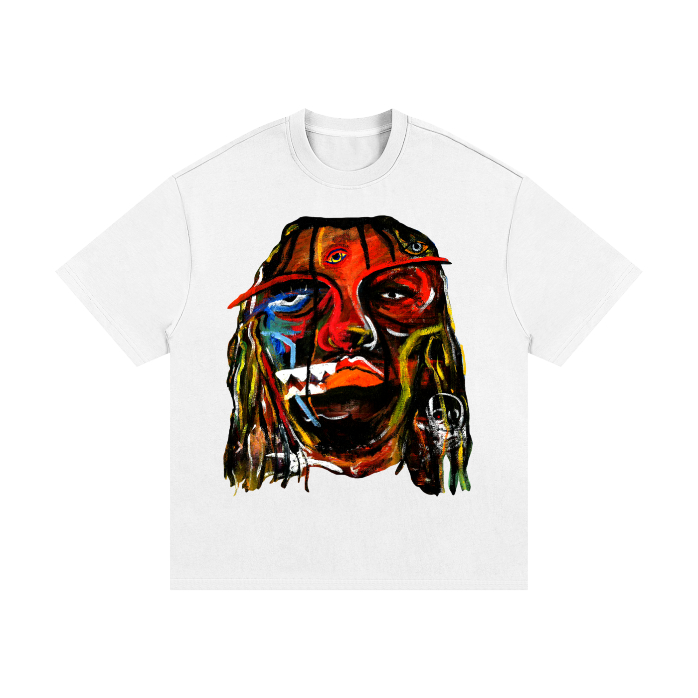 Abstract Sco Heavyweight Cotton T-Shirt