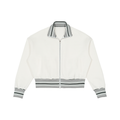 Sin City Striped Rib Collar Zip Jacket