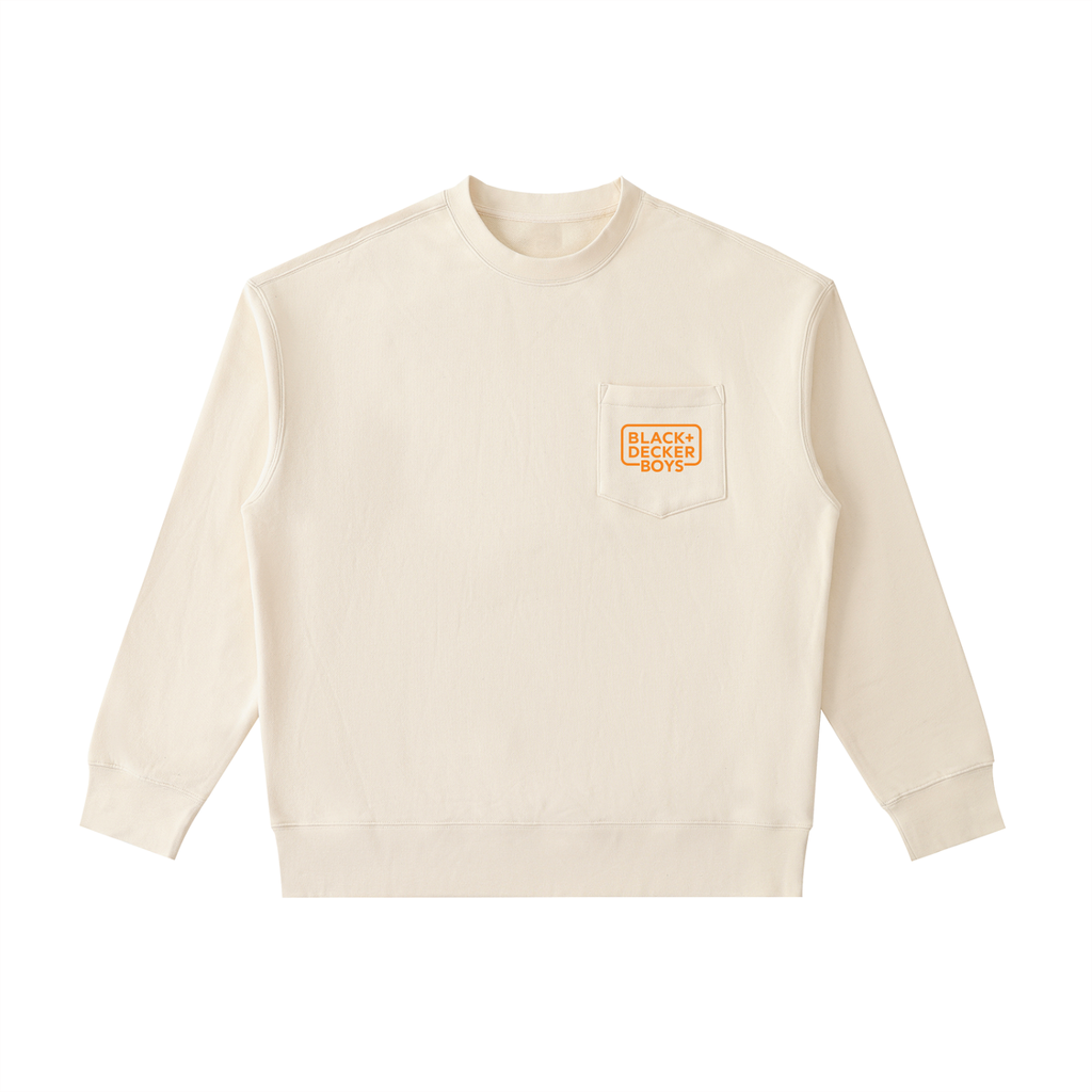 Black and Decker Boys Heavyweight Patch Pocket Crewneck Sweatshirt