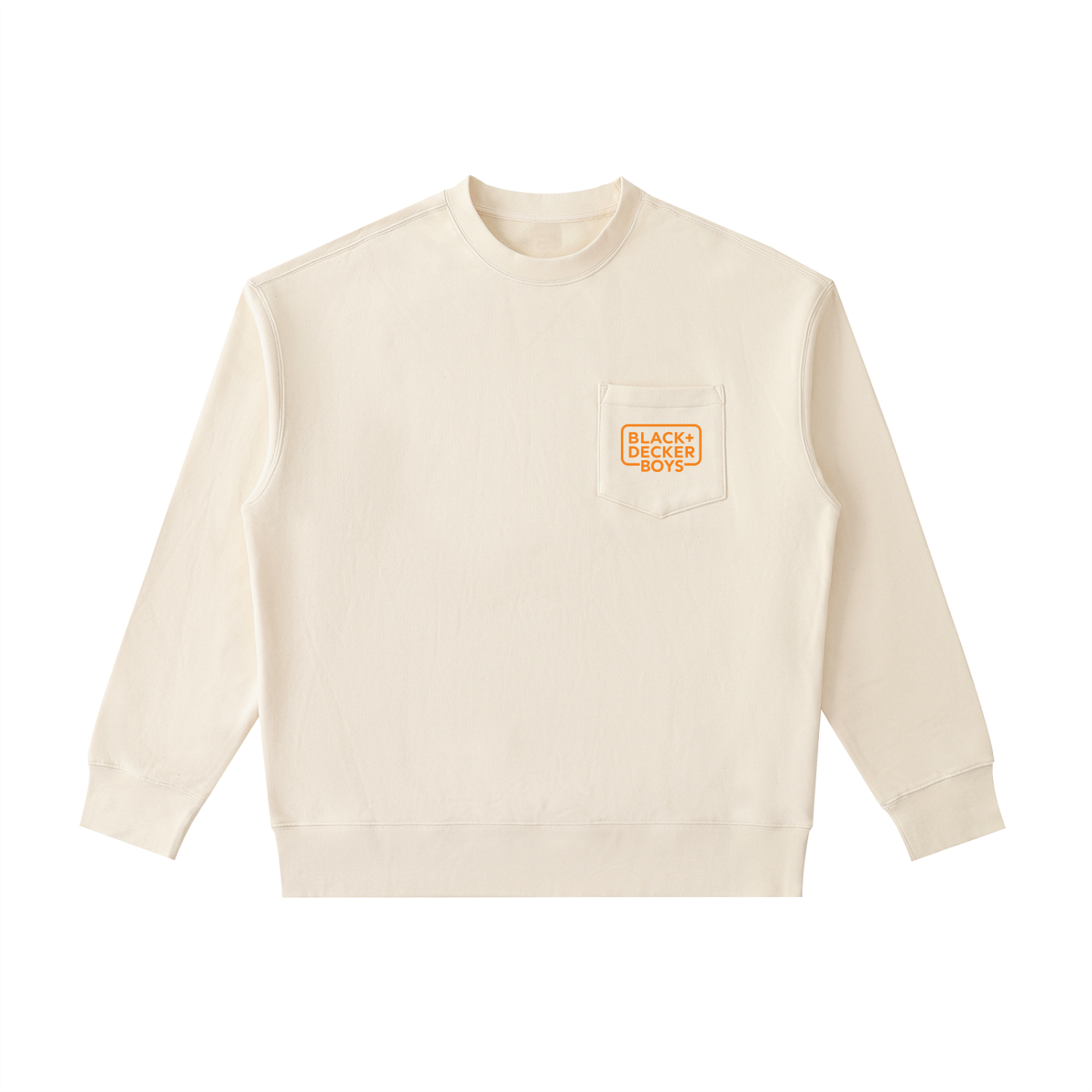 Black and Decker Boys Heavyweight Patch Pocket Crewneck Sweatshirt
