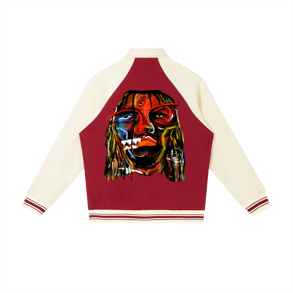 Abstract Sco Sleeve Baseball Jacket