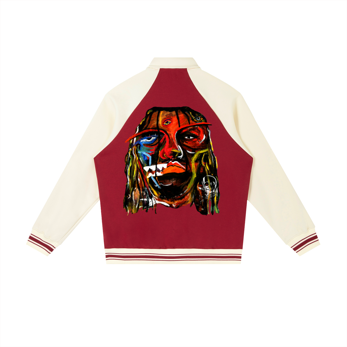 Abstract Sco Sleeve Baseball Jacket