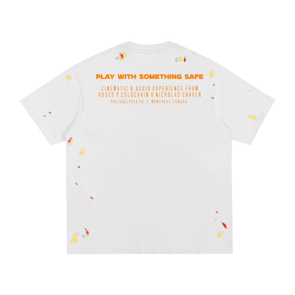 Play With Something Safe Album Paint Splatter T-Shirt