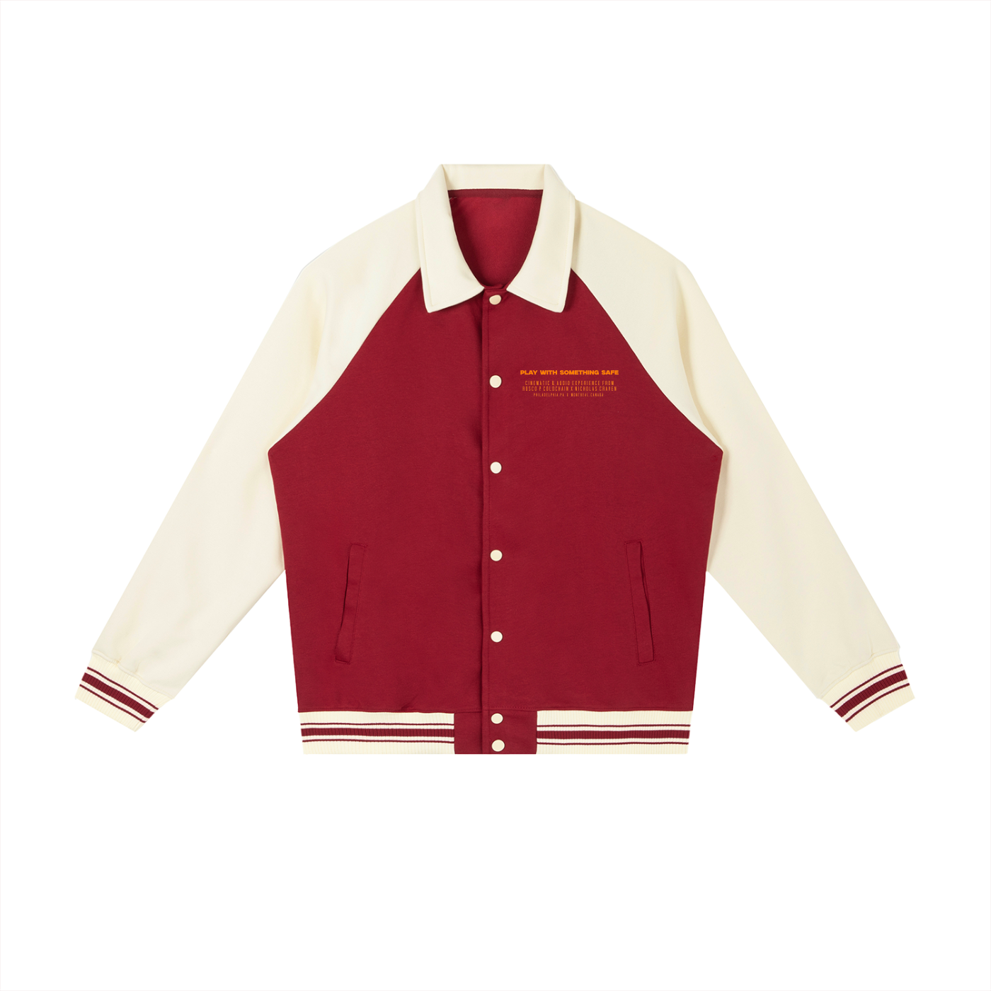 Abstract Sco Sleeve Baseball Jacket