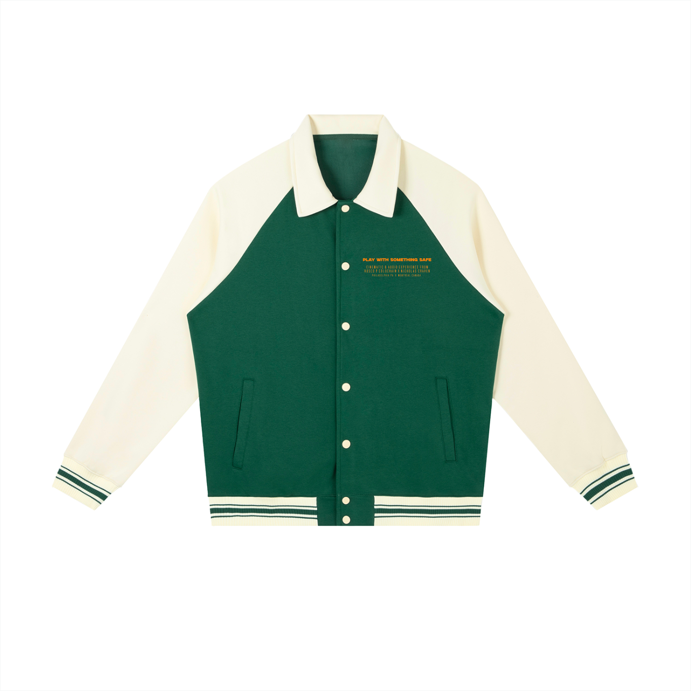 Abstract Sco Sleeve Baseball Jacket