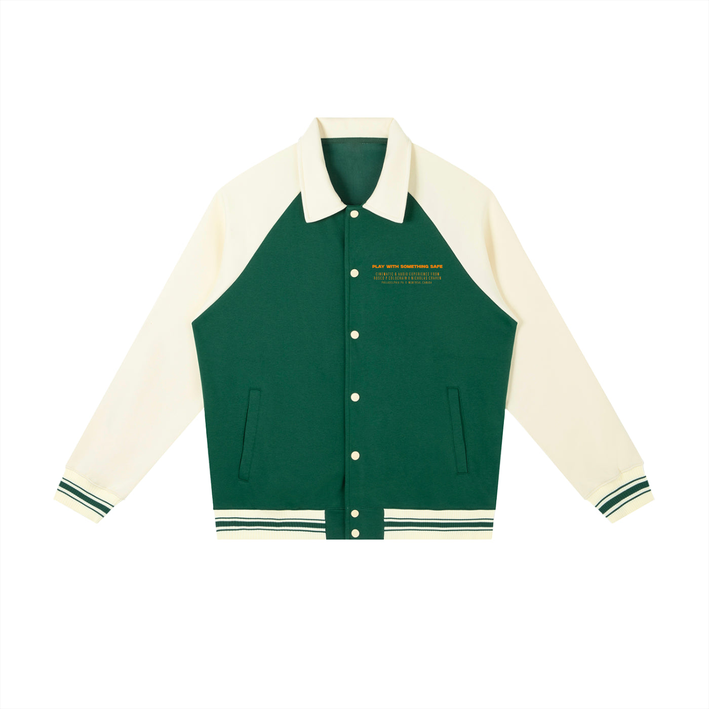 Abstract Sco Raglan Sleeve Baseball Jacket