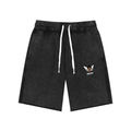 Unisex Mineral Wash Raw Edge Shorts
