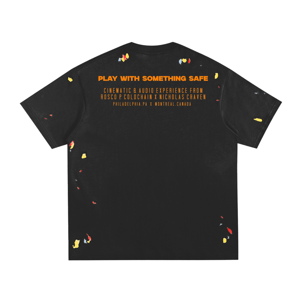 Play With Something Safe Album Paint Splatter T-Shirt