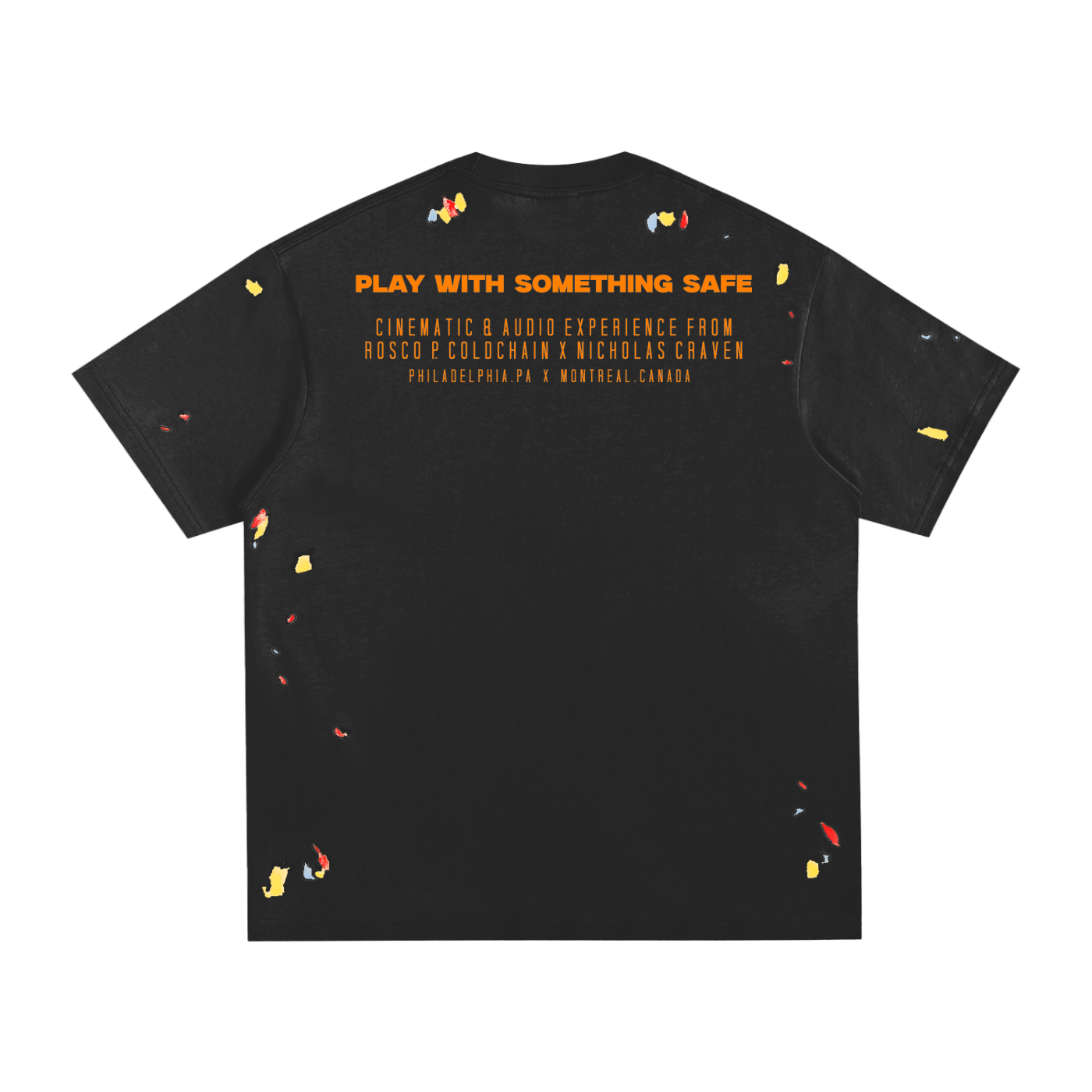 Play With Something Safe Album Paint Splatter T-Shirt