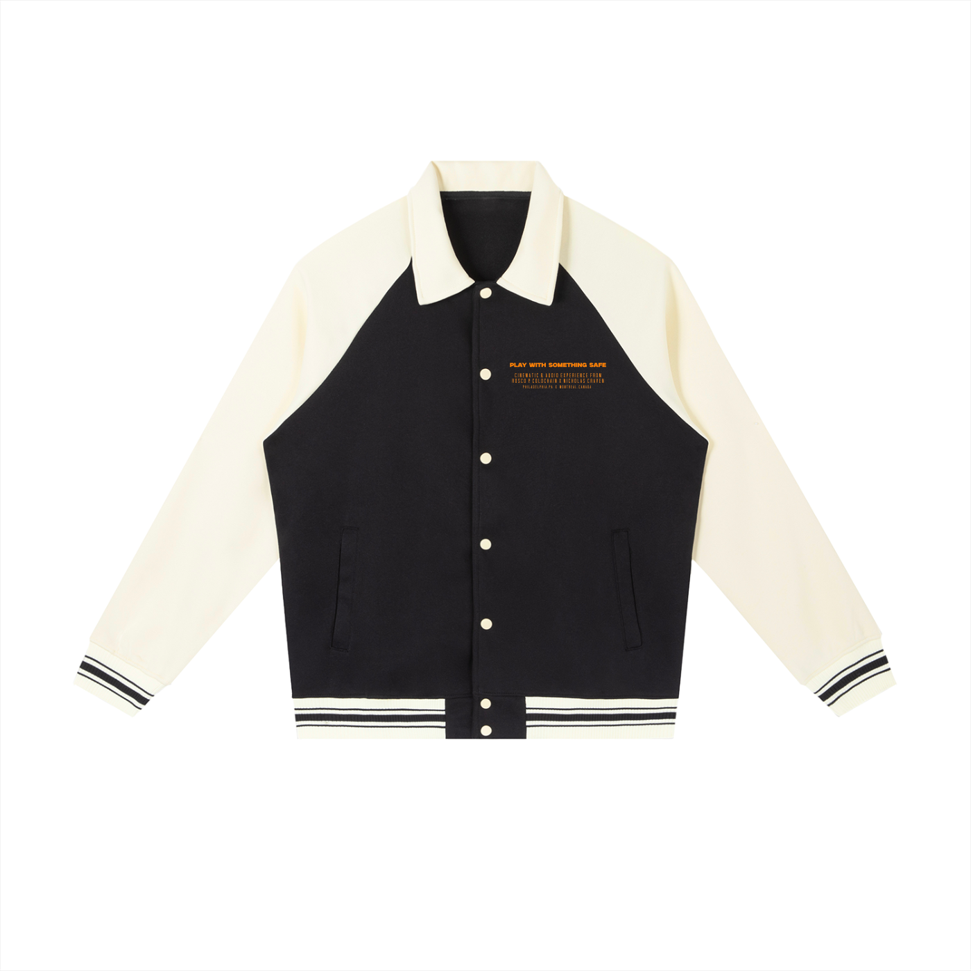 Abstract Sco Sleeve Baseball Jacket